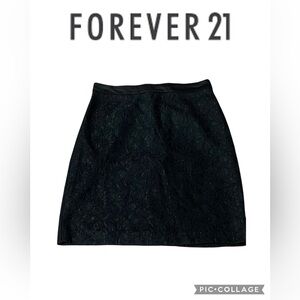 Forever 21 Black Mini Pencil Skirt Work